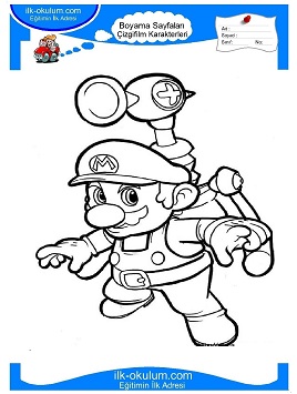 Çocuklar İçin Mario And Sonic Boyama Sayfaları 